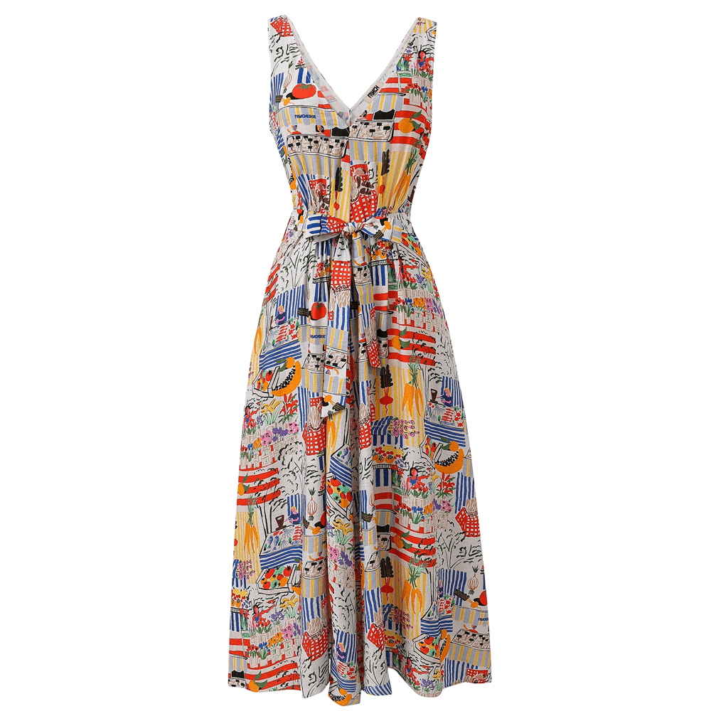 FRNCH Achouak Marche Blanc Dress